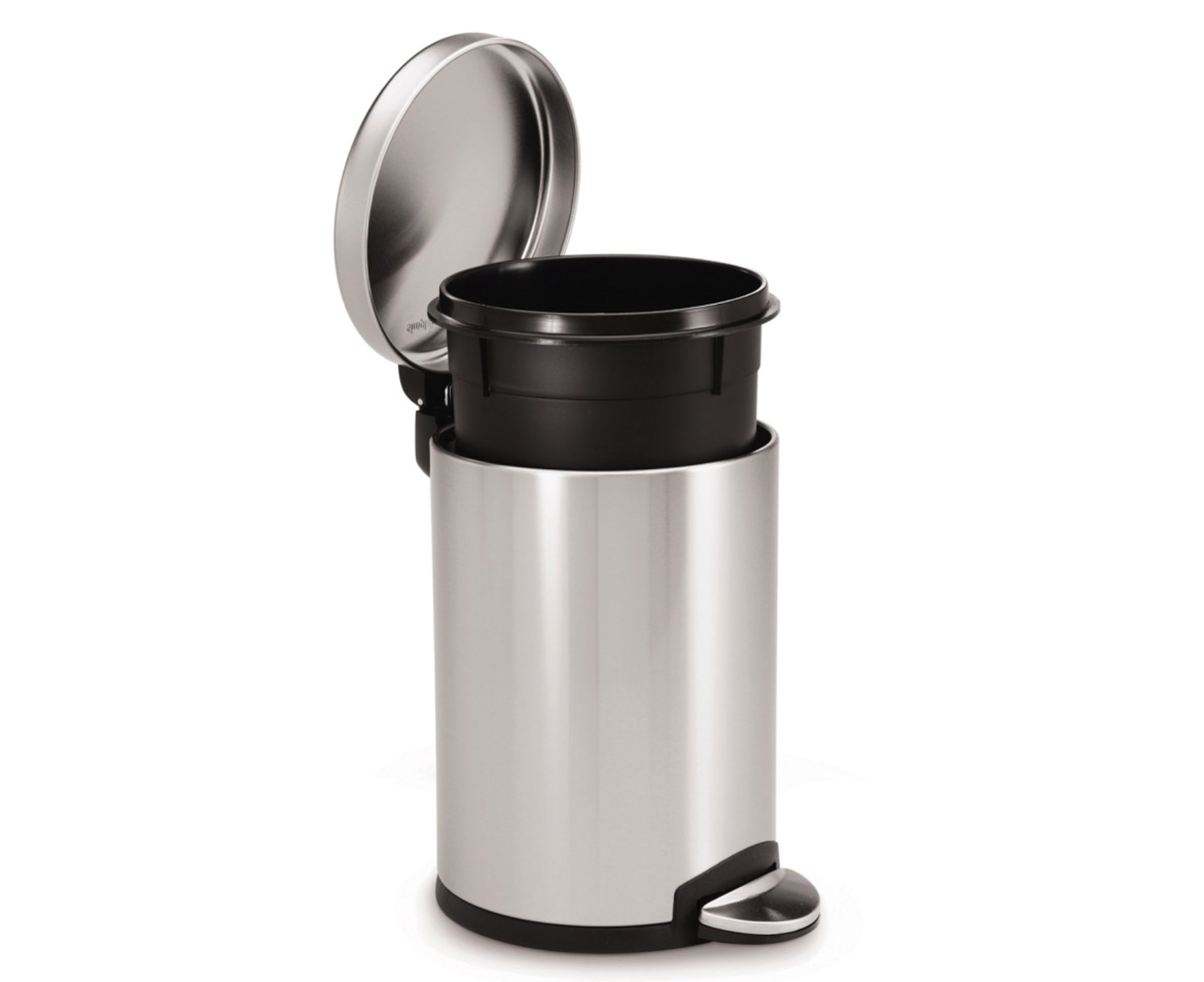 Mini pattumiera, rotonda, 4,5 L, acciaio inossidabile - simplehuman